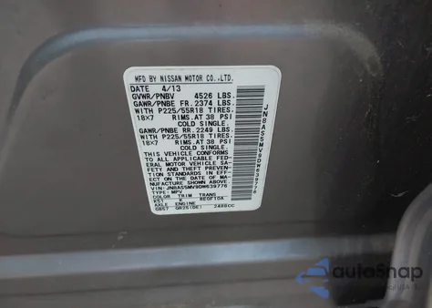 2013 Nissan Rogue Sv W/Sl Pkg z USA, uszkodzony, nr VIN JN8AS5MV9DW639776